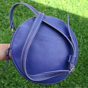 Portland Leather Goods Large Circle Crossbody Bag – Molino Blue